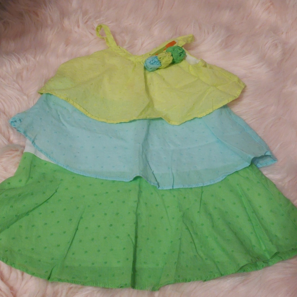 Spaghetti string tiered dress